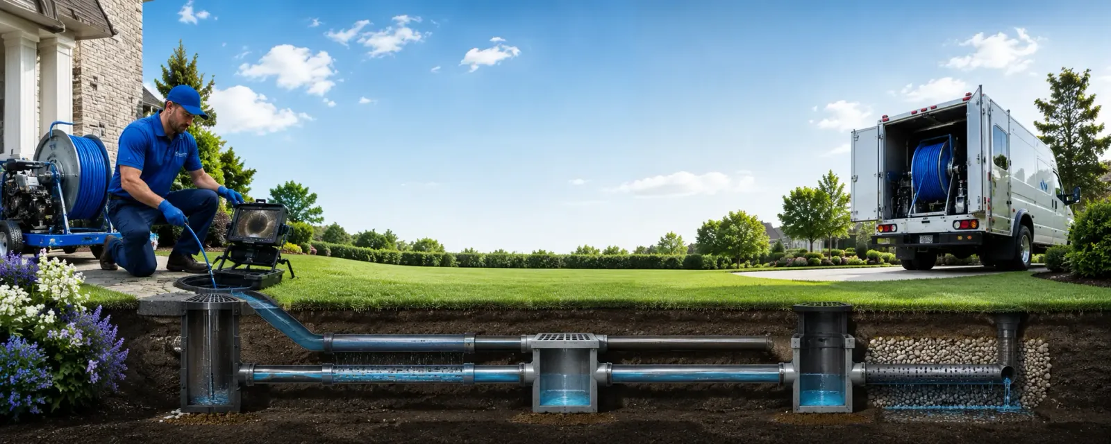 Outdoor drain cleaning information for Mansfield, SD